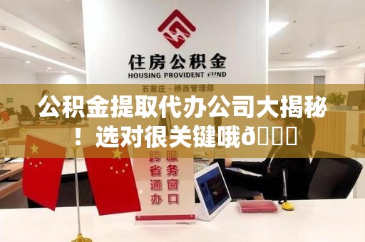 松溪公积金提取代办公司大揭秘！选对很关键哦😎